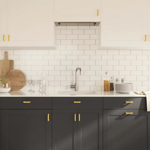  10 db aranyszínű rozsdamentes acél szekrényfogantyú 64 mm