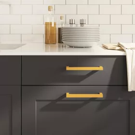    10 db aranyszínű rozsdamentes acél szekrényfogantyú 160 mm