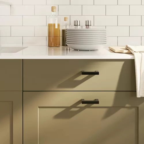  10 db fekete rozsdamentes acél szekrényfogantyú 64 mm