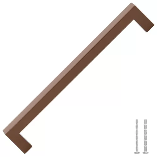  5 db fekete rozsdamentes acél szekrényfogantyú 224 mm