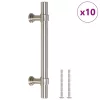  10 db ezüst rozsdamentes acél szekrényfogantyú 96 mm