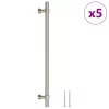  5 db ezüst rozsdamentes acél szekrényfogantyú 224 mm
