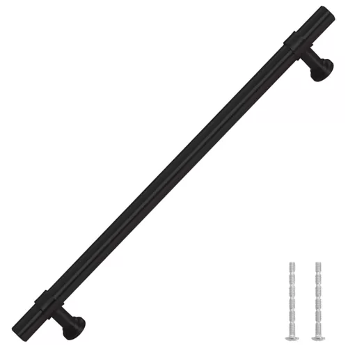  5 db fekete rozsdamentes acél szekrényfogantyú 192 mm