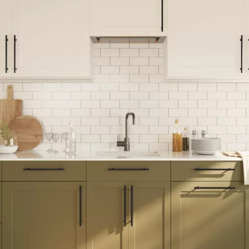  5 db fekete rozsdamentes acél szekrényfogantyú 224 mm