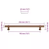  5 db bronz rozsdamentes acél szekrényfogantyú 192 mm