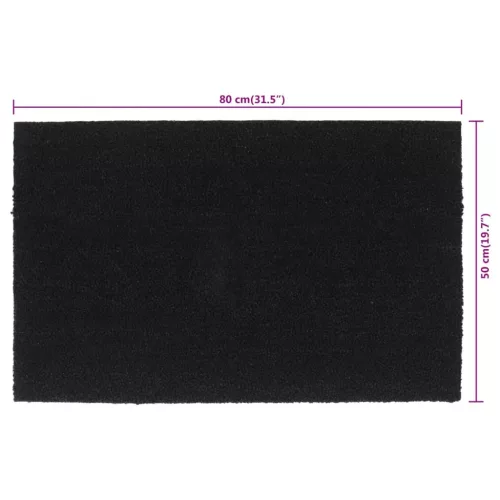  ajtószőnyeg Fekete 50x80 cm Tuftolt kókuszrostos szőnyeg
