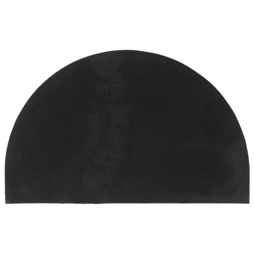  ajtószőnyeg Fekete félkör 50x80 cm Tufting kókuszrostos szőnyeg