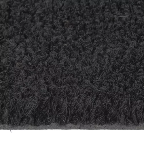  ajtószőnyeg Fekete félkör 50x80 cm Tufting kókuszrostos szőnyeg
