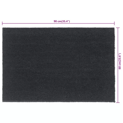 ajtószőnyeg Sötétszürke 60x90 cm Tufting kókuszrost