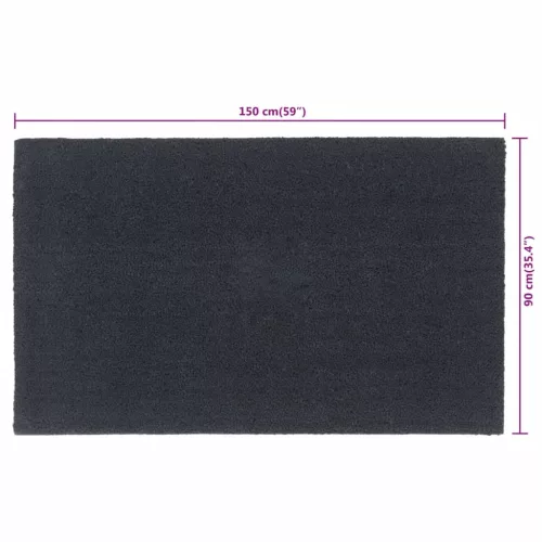  ajtószőnyeg Sötétszürke 90x150 cm Tufting kókuszrost