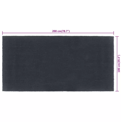  ajtószőnyeg Sötétszürke 100x200 cm Tufting kókuszrost