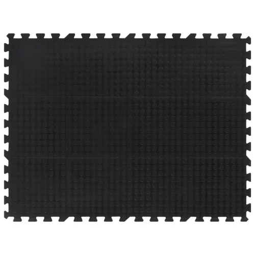  fekete gumi padlólap 12 mm 90 x 120 cm