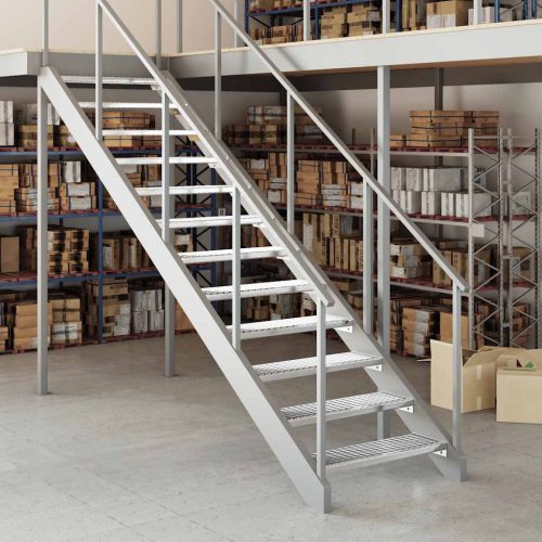  horganyzott acél rácsos lépcsőfok 80 x 24 x 7 cm