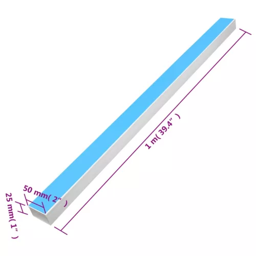  öntapadós PVC kábelcsatorna 50 x 25 mm 10 m