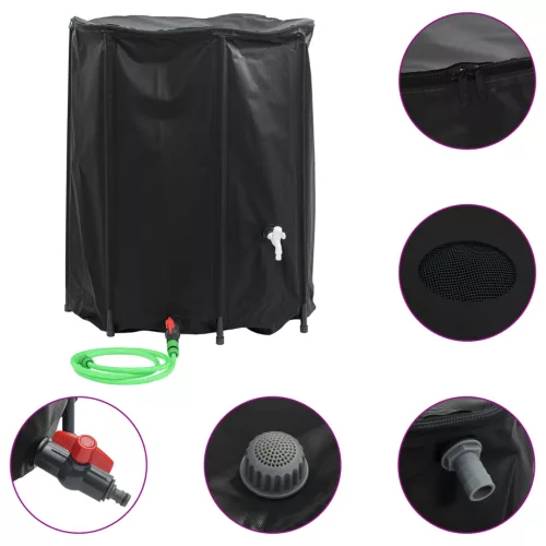  összecsukható PVC víztartály csappal 1250 L