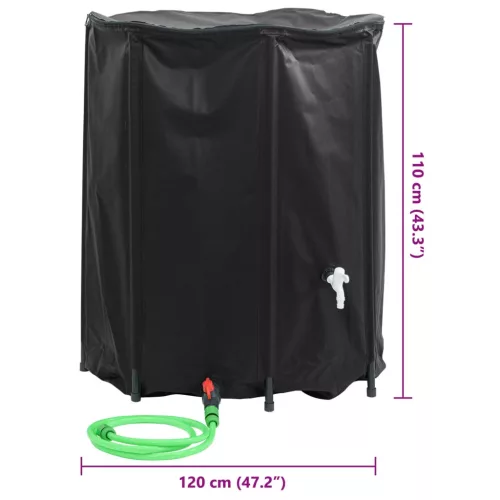  összecsukható PVC víztartály csappal 1250 L