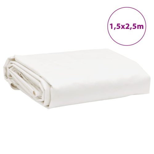  fehér ponyva 1,5 x 2,5 m 650 g/m²