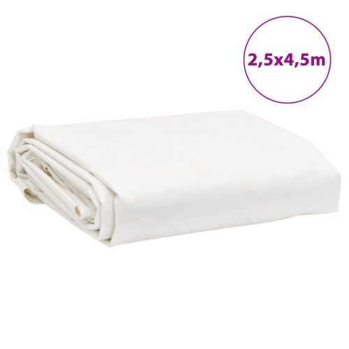  fehér ponyva 2,5 x 4,5 m 650 g/m²