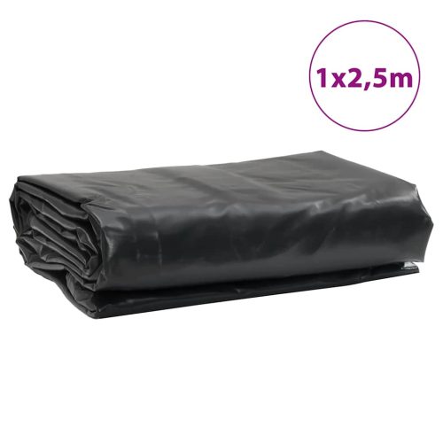  fekete ponyva 1 x 2,5 m 650 g/m²