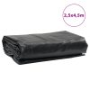  fekete ponyva 2,5 x 4,5 m 650 g/m²