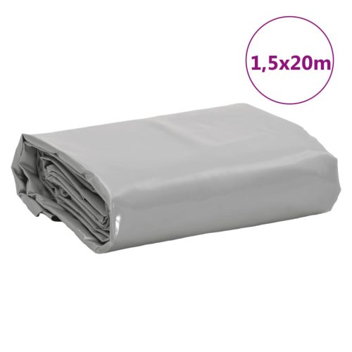  szürke ponyva 1,5 x 20 m 650 g/m²