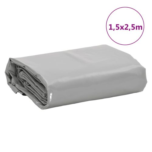 szürke ponyva 1,5 x 2,5 m 650 g/m²