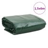  zöld ponyva 1,5 x 6 m 650 g/m²