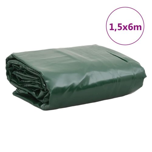  zöld ponyva 1,5 x 6 m 650 g/m²