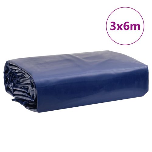  kék ponyva 3 x 6 m 650 g/m²