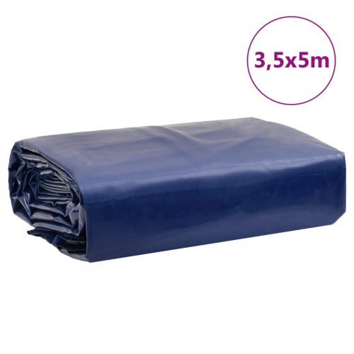  kék ponyva 3,5 x 5 m 650 g/m²