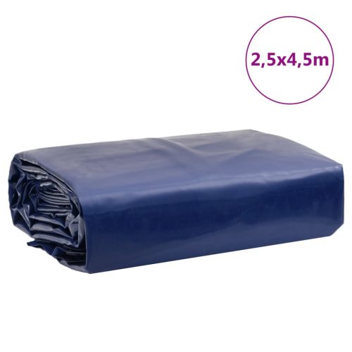 kék ponyva 2,5 x 4,5 m 650 g/m²
