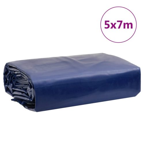  kék ponyva 5 x 7 m 650 g/m²