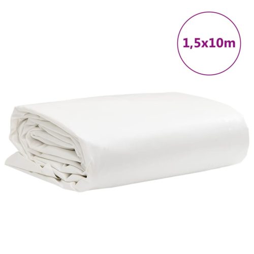  fehér ponyva 1,5 x 10 m 650 g/m²