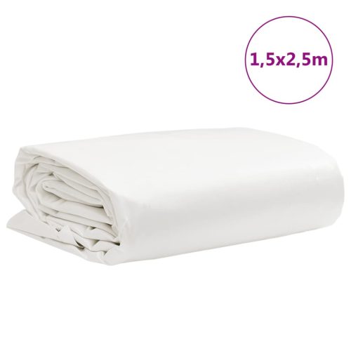  fehér ponyva 1,5 x 2,5 m 650 g/m²