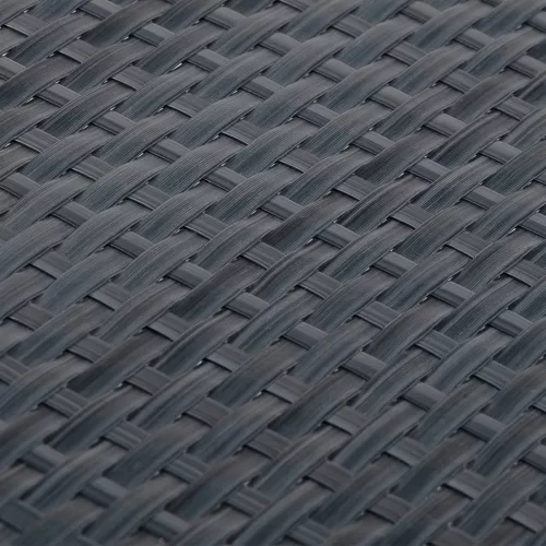  antracitszürke polyrattan erkélyparaván 400x80 cm