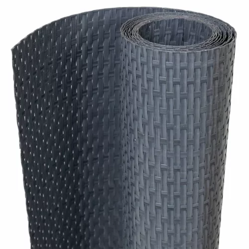  antracitszürke polyrattan erkélyparaván 400x90 cm