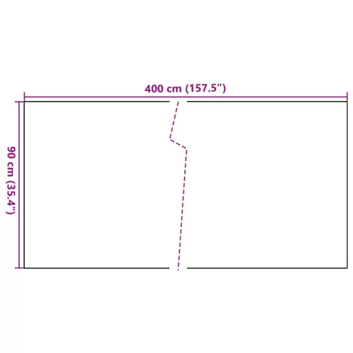  antracitszürke polyrattan erkélyparaván 400x90 cm