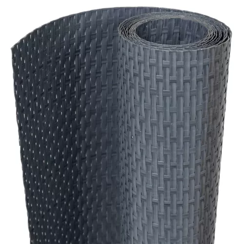  antracitszürke polyrattan erkélyparaván 400x100 cm
