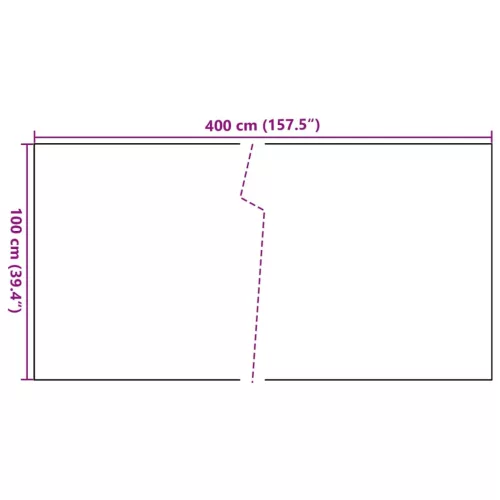  antracitszürke polyrattan erkélyparaván 400x100 cm