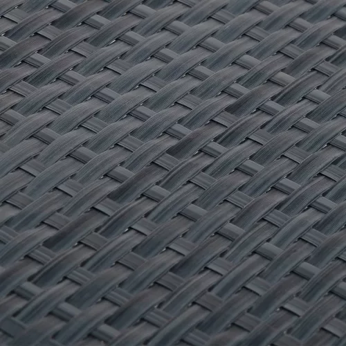  antracitszürke polyrattan erkélyparaván 500x90 cm