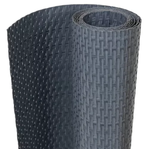  antracitszürke polyrattan erkélyparaván 500x100 cm