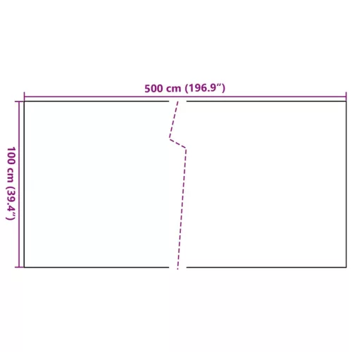  antracitszürke polyrattan erkélyparaván 500x100 cm