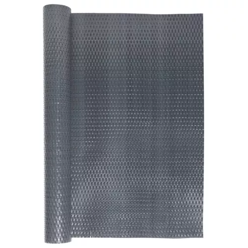  antracitszürke polyrattan erkélyparaván 600x80 cm