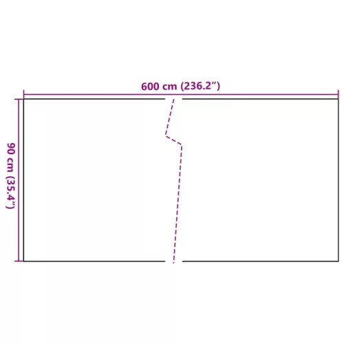  antracitszürke polyrattan erkélyparaván 600x90 cm