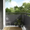  antracitszürke polyrattan erkélyparaván 600x100 cm