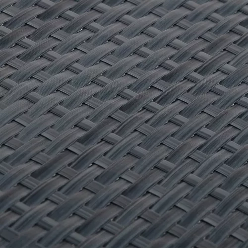  antracitszürke polyrattan erkélyparaván 600x100 cm