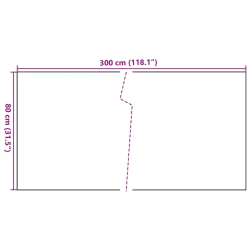  barna és fekete polyrattan erkélyparaván 300x80 cm