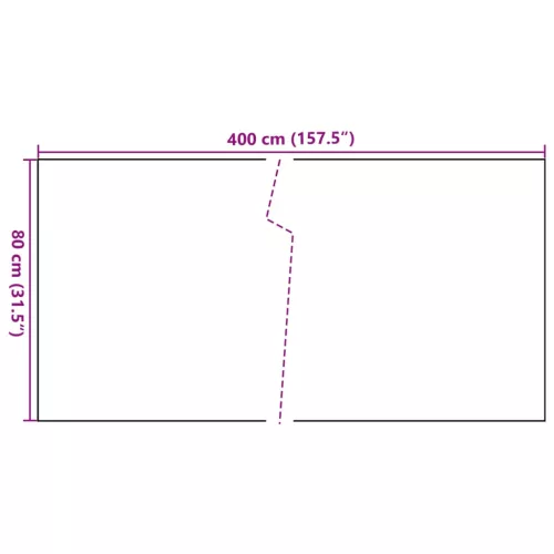  barna és fekete polyrattan erkélyparaván 400x80 cm