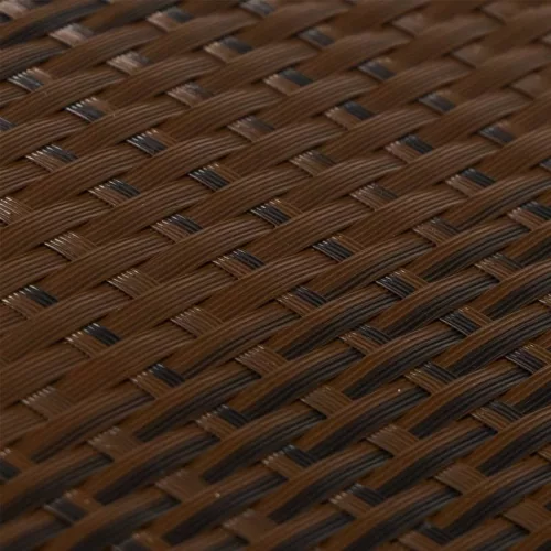  barna és fekete polyrattan erkélyparaván 400x90 cm