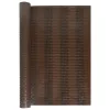  barna és fekete polyrattan erkélyparaván 400x100 cm